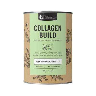 Nutra Organics Collagen Build with Bioactive Collagen Peptides + Magnesium Unflavoured 450g